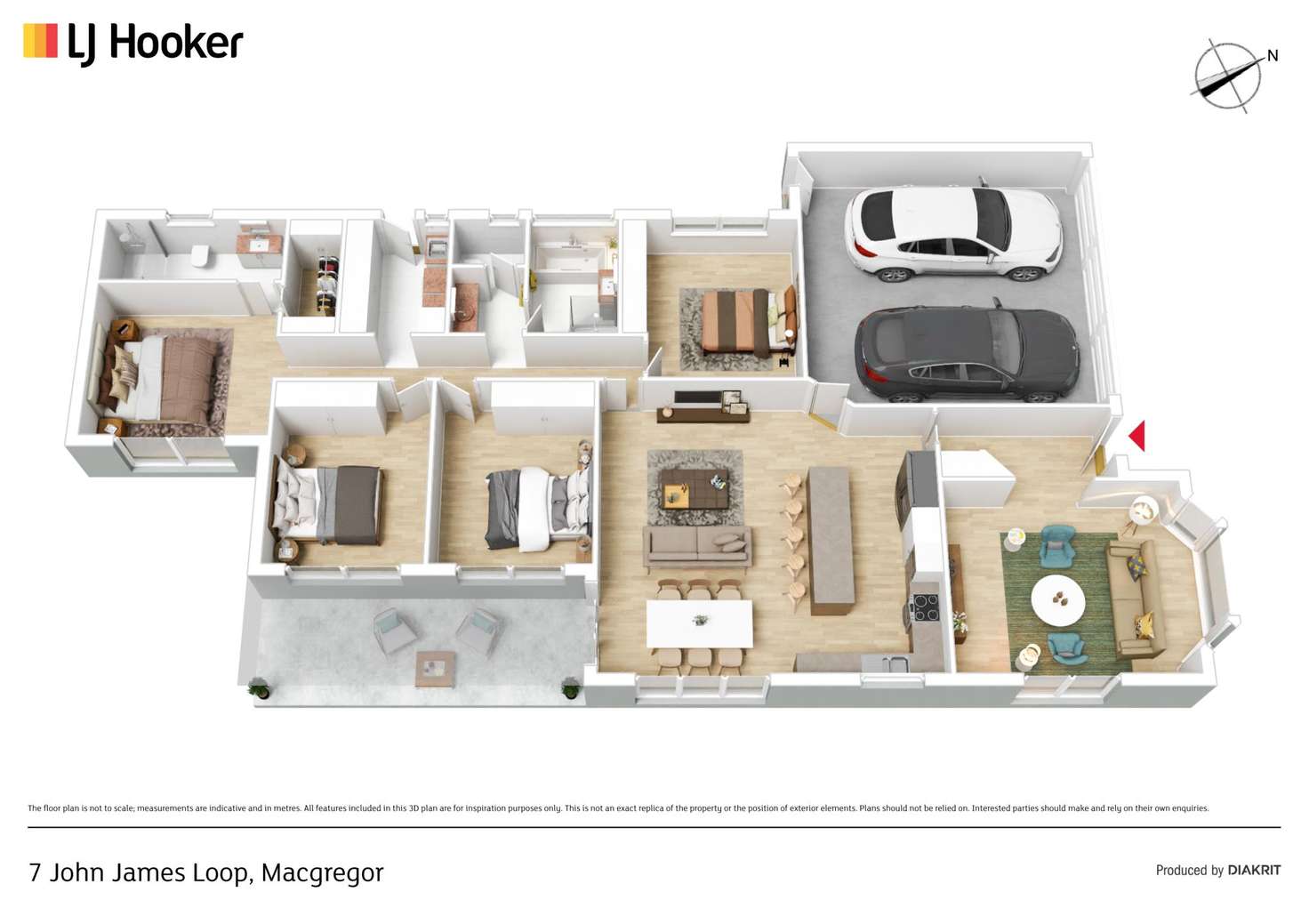 Floorplan of Homely house listing, 7 John James Loop, Macgregor ACT 2615