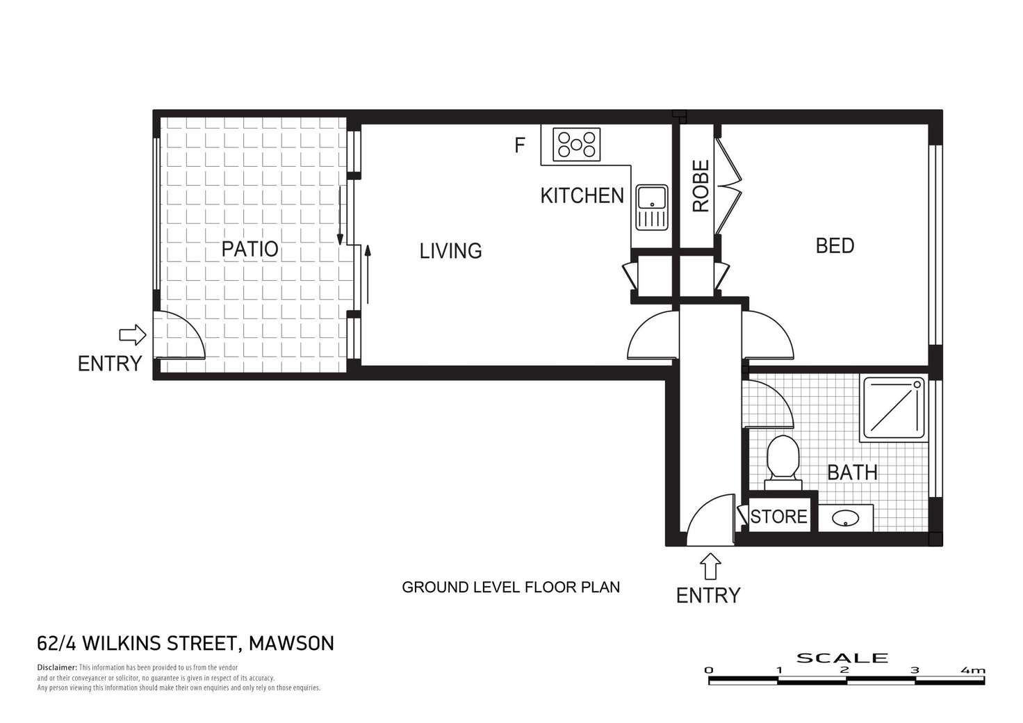 Floorplan of Homely unit listing, 62/4 Wilkins Street, Mawson ACT 2607