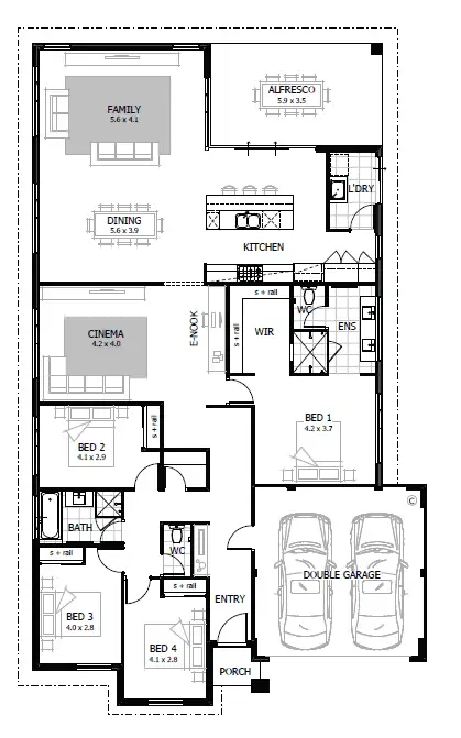 Floorplan of Homely house listing, 28 Overland Approach, Wanneroo WA 6065