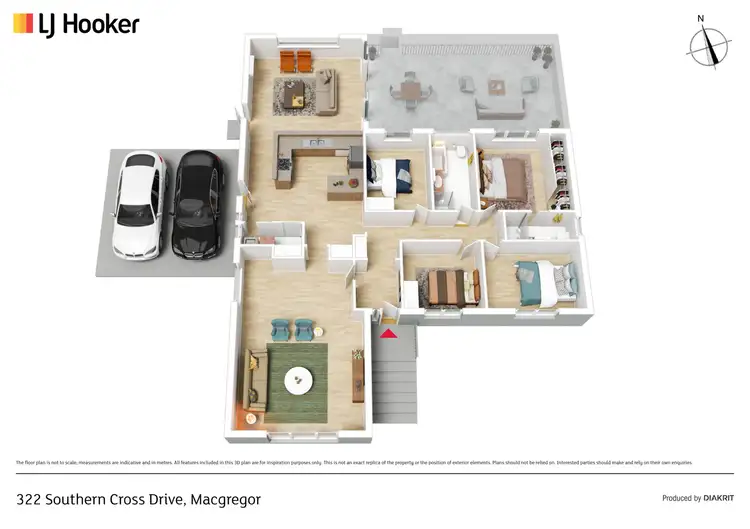 Floorplan of Homely house listing, 322 Southern Cross Drive, Macgregor ACT 2615