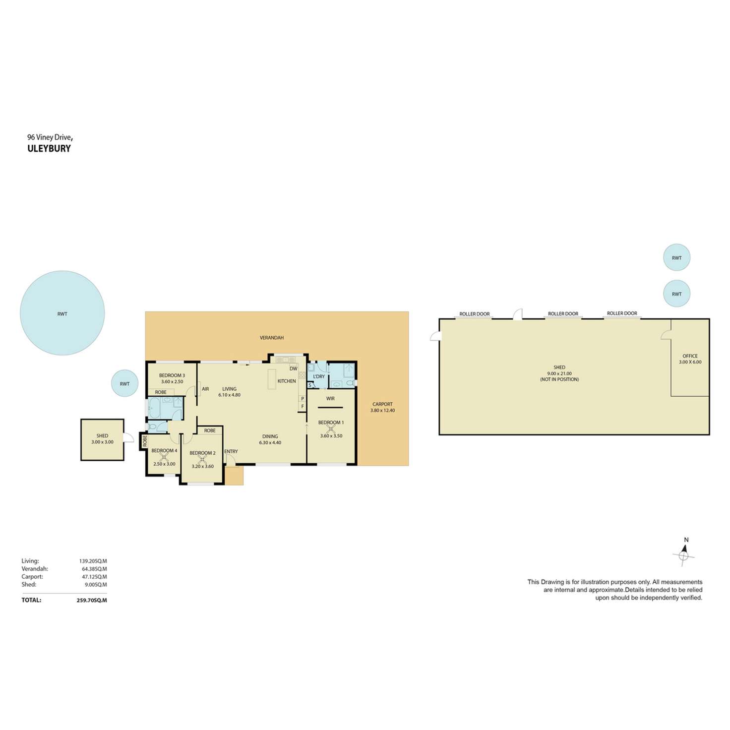 Floorplan of Homely house listing, 96 Viney Drive, Uleybury SA 5114