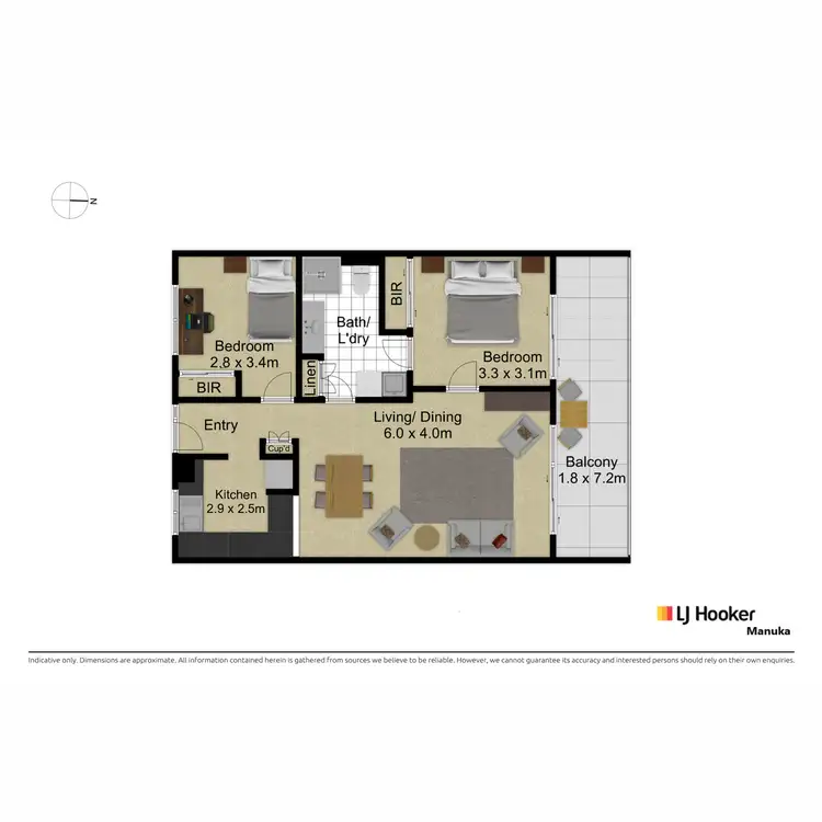 Floorplan of Homely apartment listing, 208/10 Currie Crescent, Griffith ACT 2603