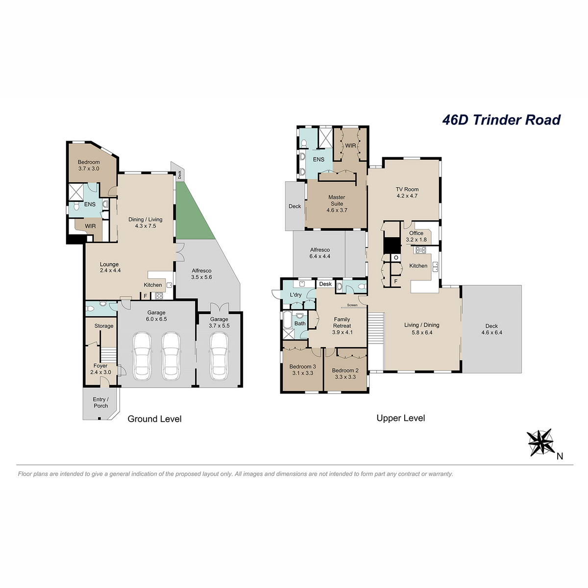 Floorplan of Homely house listing, 46D Trinder Road, Ashgrove QLD 4060