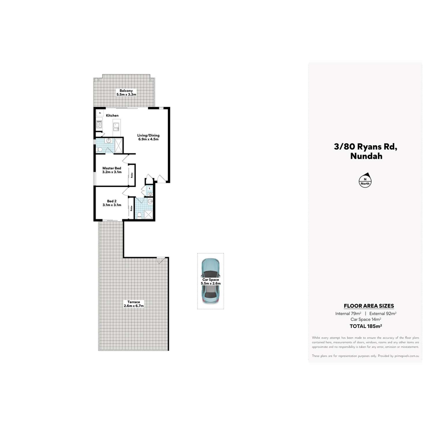 Floorplan of Homely apartment listing, 3/80 Ryans Road, Nundah QLD 4012