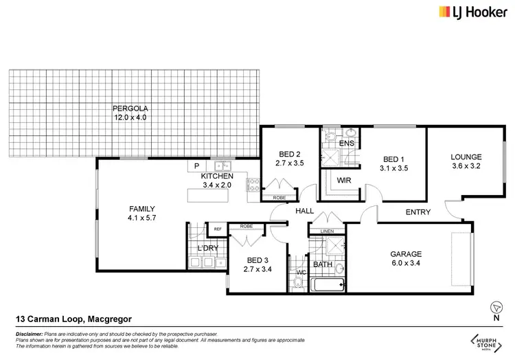 Floorplan of Homely house listing, 13 Carman Loop, Macgregor ACT 2615