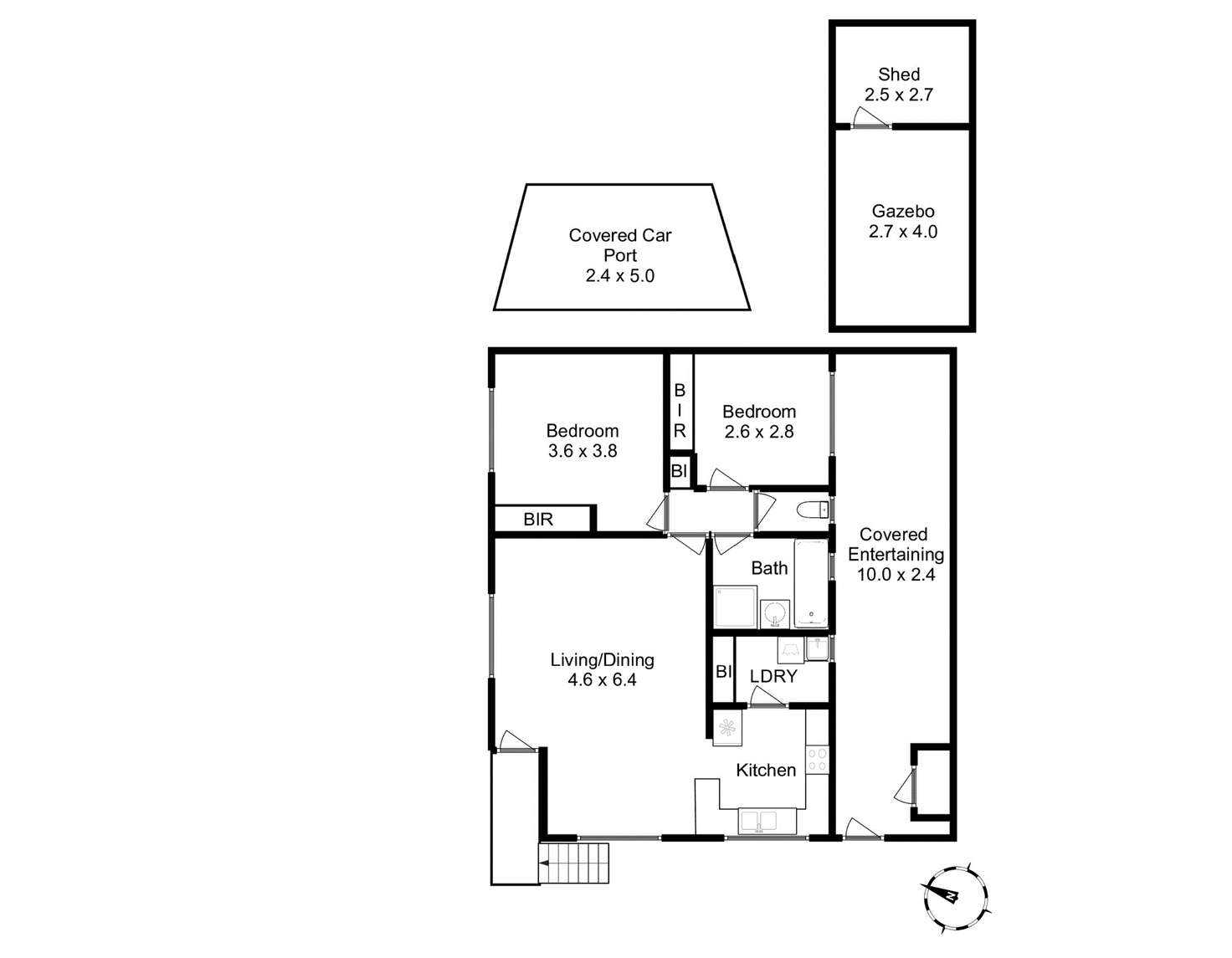 Floorplan of Homely unit listing, Unit 1/3 Anita Place, Glenorchy TAS 7010