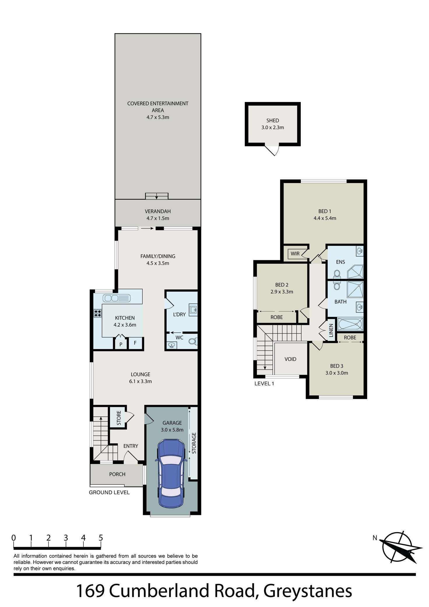 Floorplan of Homely semiDetached listing, 169 Cumberland Road, Greystanes NSW 2145