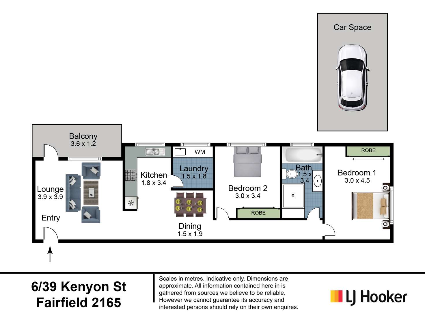 Floorplan of Homely unit listing, 6/39 Kenyon Street, Fairfield NSW 2165