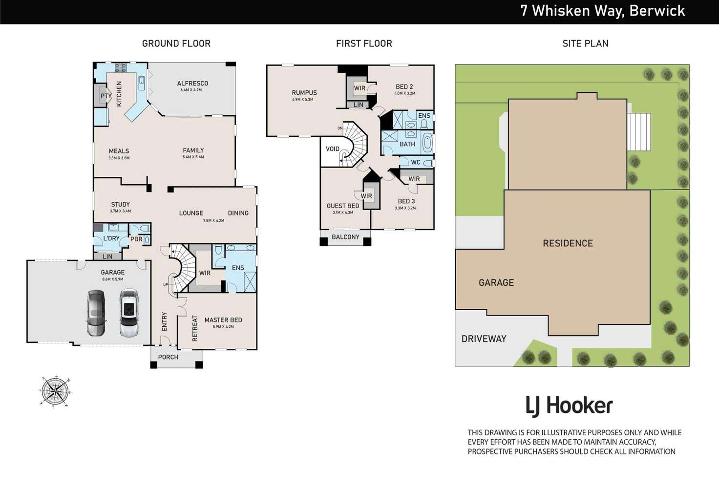 Floorplan of Homely house listing, 7 Whisken Way, Berwick VIC 3806