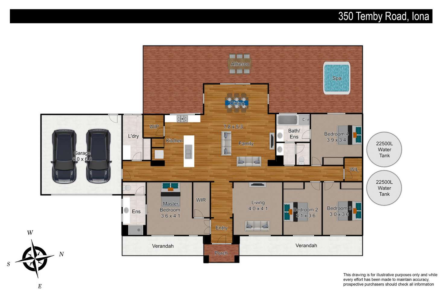 Floorplan of Homely lifestyle listing, 350 Temby Road, Iona VIC 3815