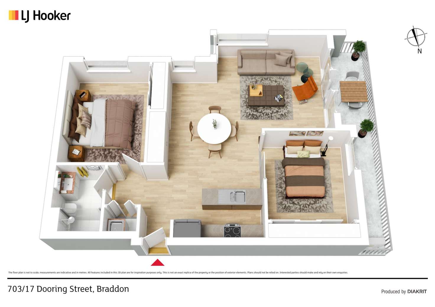 Floorplan of Homely apartment listing, 703/17 Dooring Street, Braddon ACT 2612