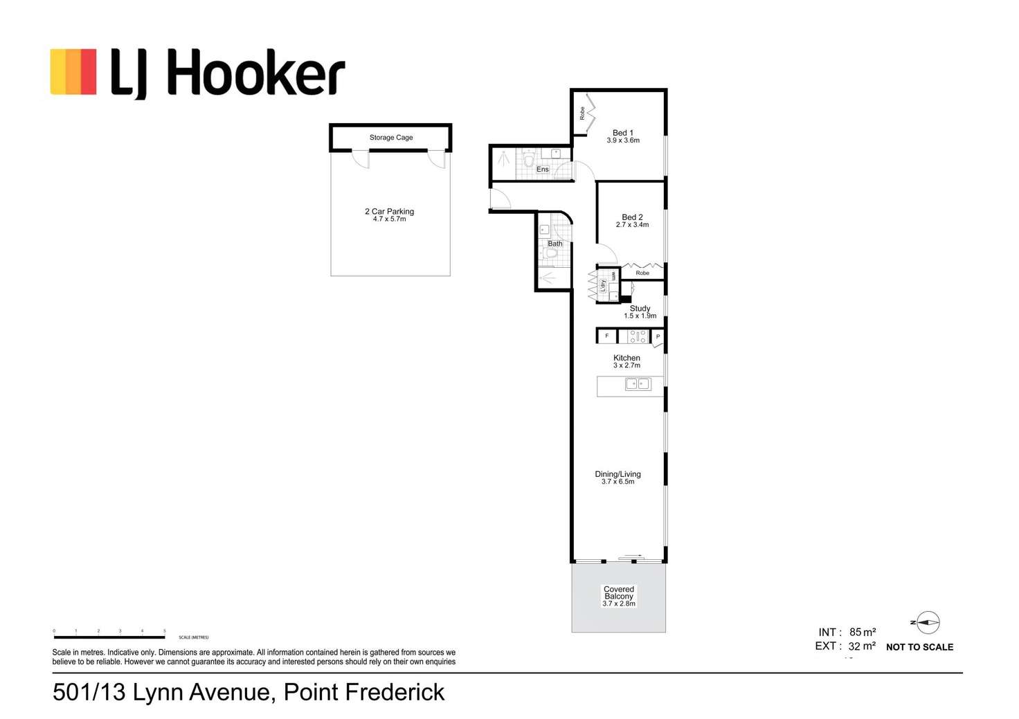 Floorplan of Homely unit listing, 501/13 Lynn Avenue, Point Frederick NSW 2250