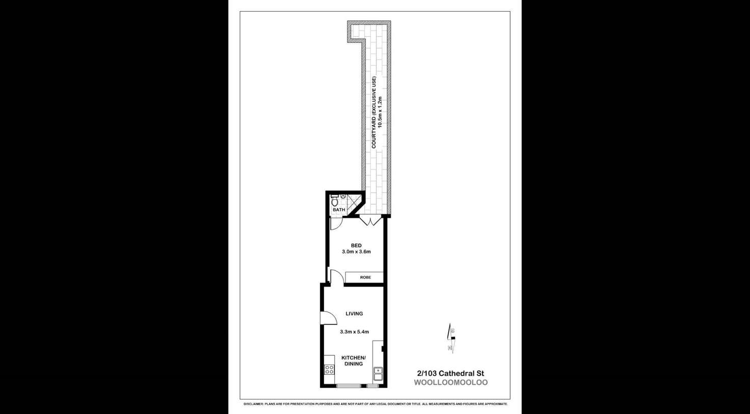 Floorplan of Homely apartment listing, 2/103 Cathedral Street, Woolloomooloo NSW 2011