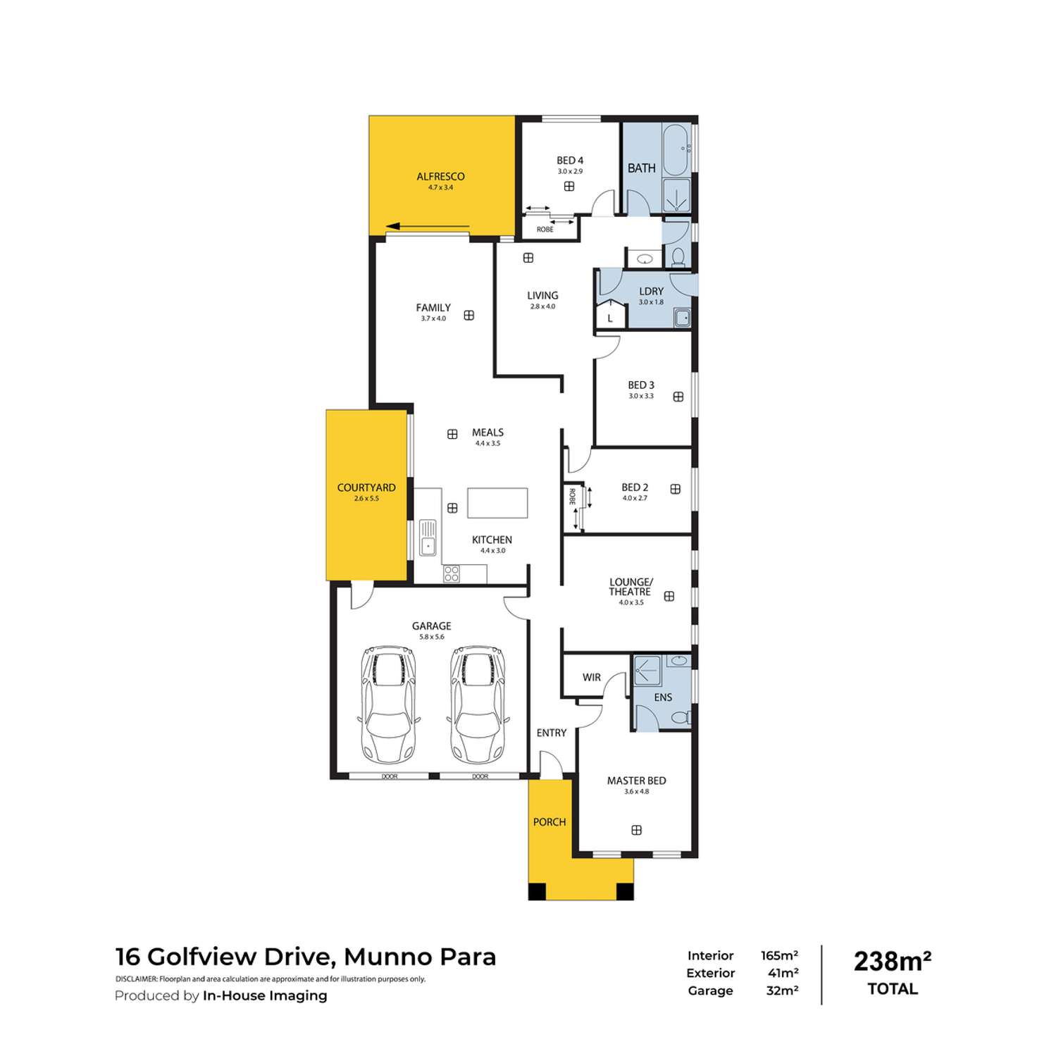 Floorplan of Homely house listing, 16 Golfview Drive, Munno Para SA 5115