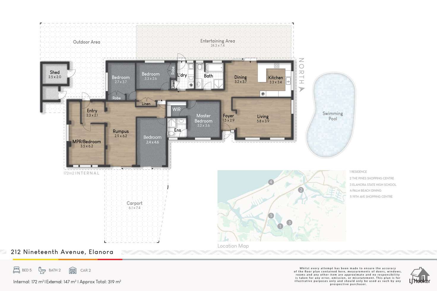 Floorplan of Homely house listing, 212 Nineteenth Avenue, Elanora QLD 4221
