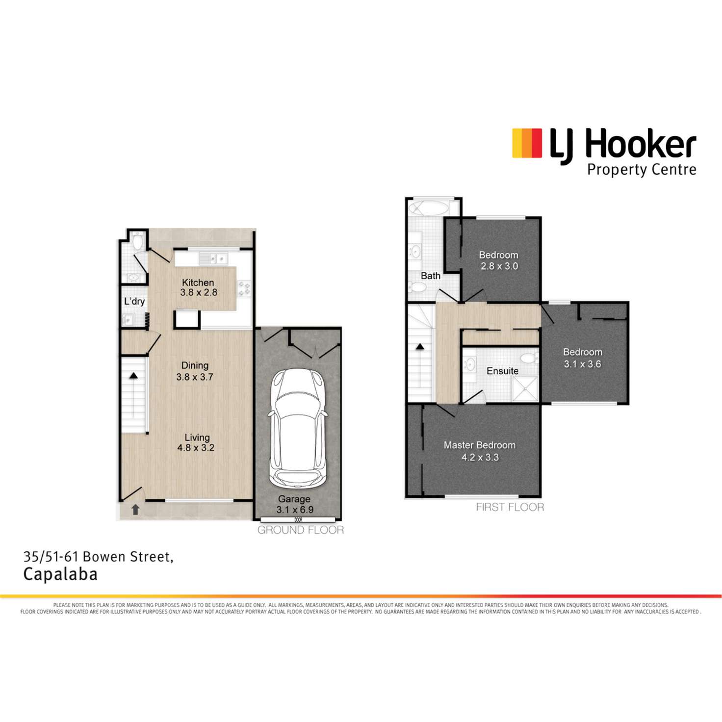 Floorplan of Homely townhouse listing, 35/51-61 Bowen Street, Capalaba QLD 4157