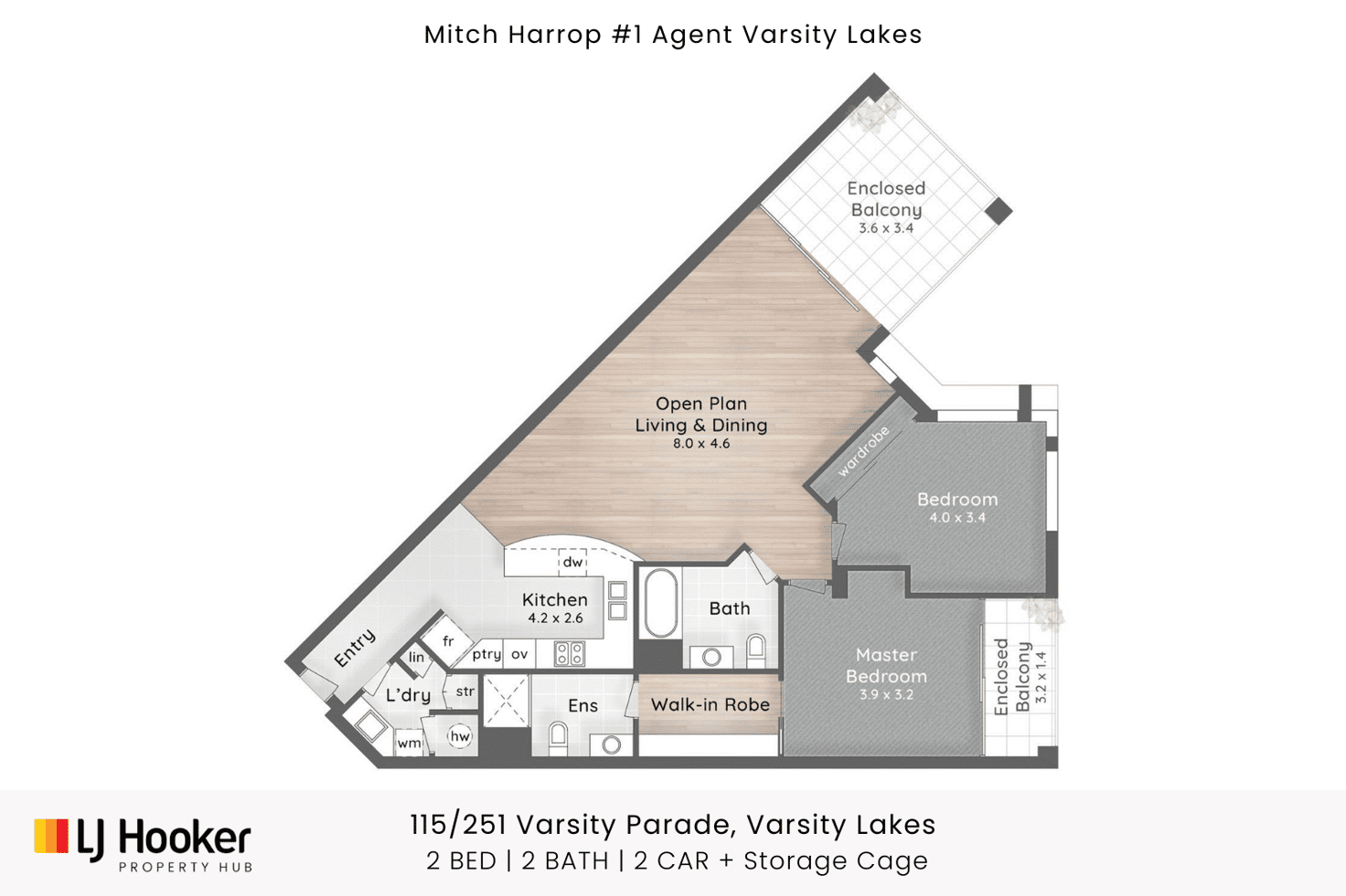 Floorplan of Homely apartment listing, 115/251 Varsity Parade, Varsity Lakes QLD 4227