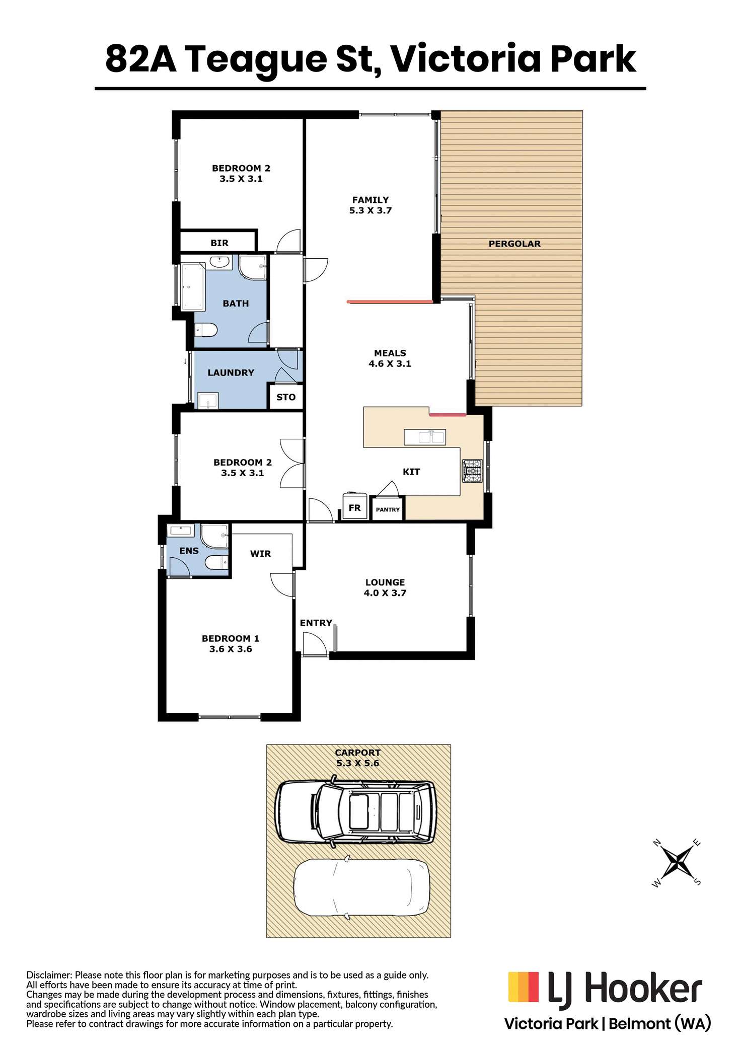 Floorplan of Homely house listing, 82A Teague Street, Victoria Park WA 6100