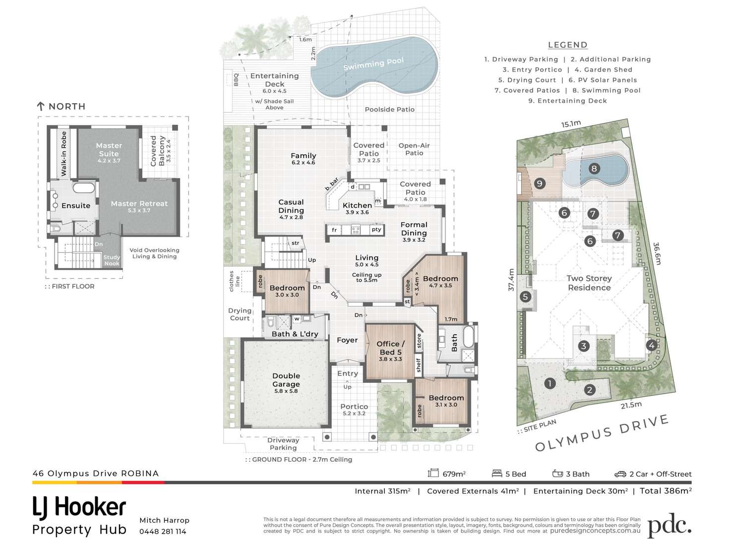 Floorplan of Homely house listing, 46 Olympus Drive, Robina QLD 4226
