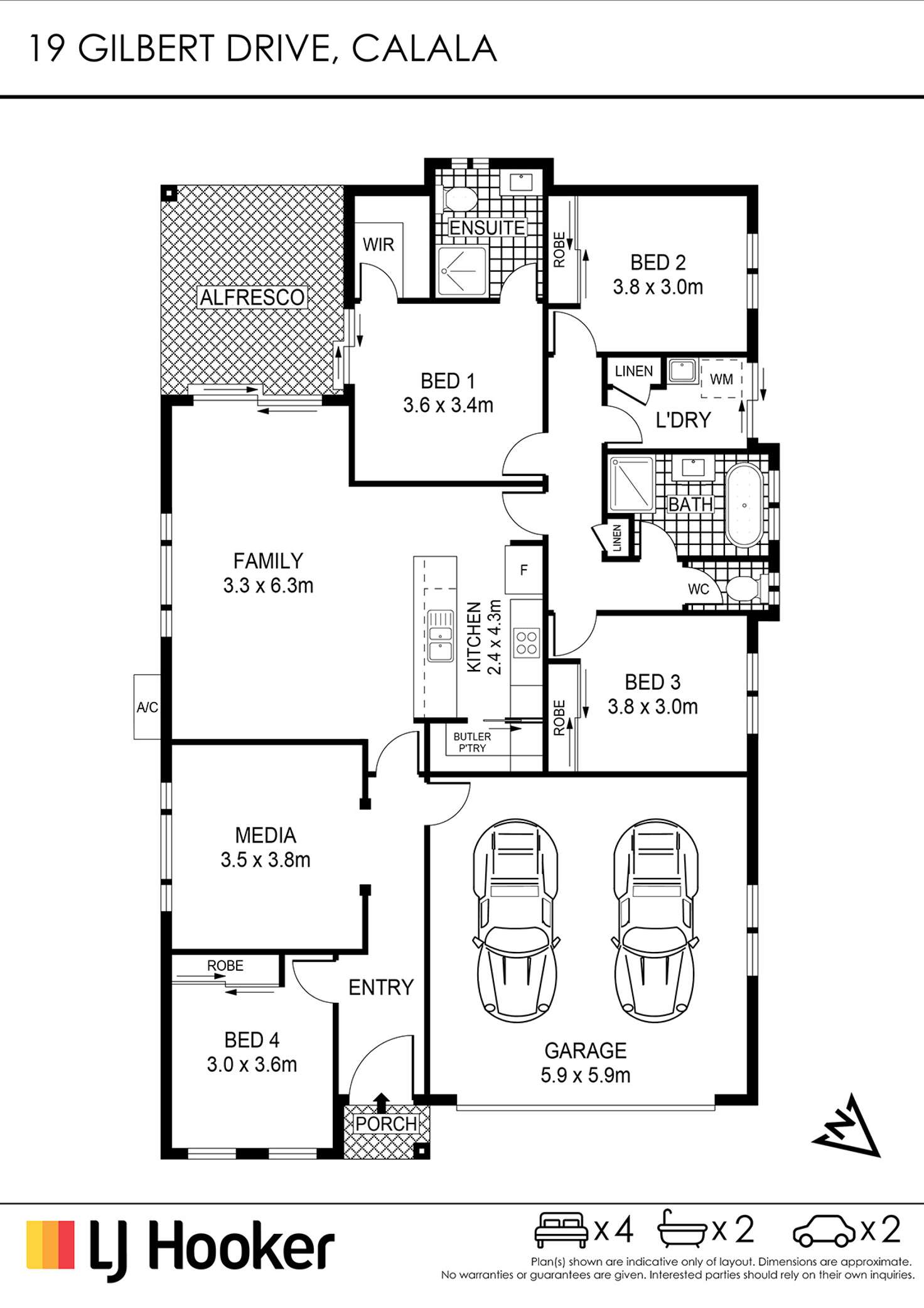 Floorplan of Homely house listing, 19 Gilbert Drive, Westdale NSW 2340