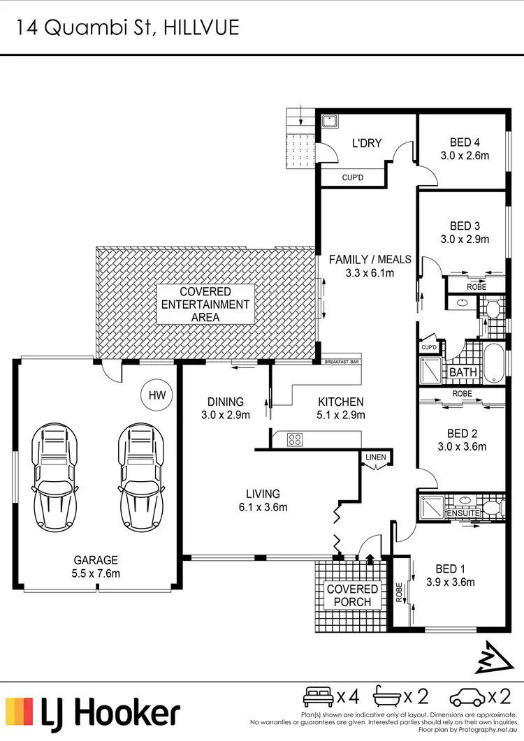 Floorplan of Homely house listing, 14 Quambi Street, Hillvue NSW 2340