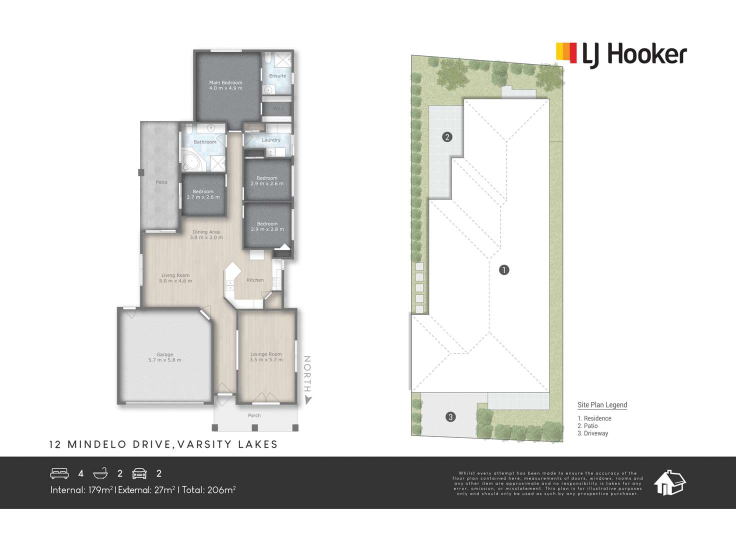 Floorplan of Homely house listing, 12 Mindelo Drive, Varsity Lakes QLD 4227