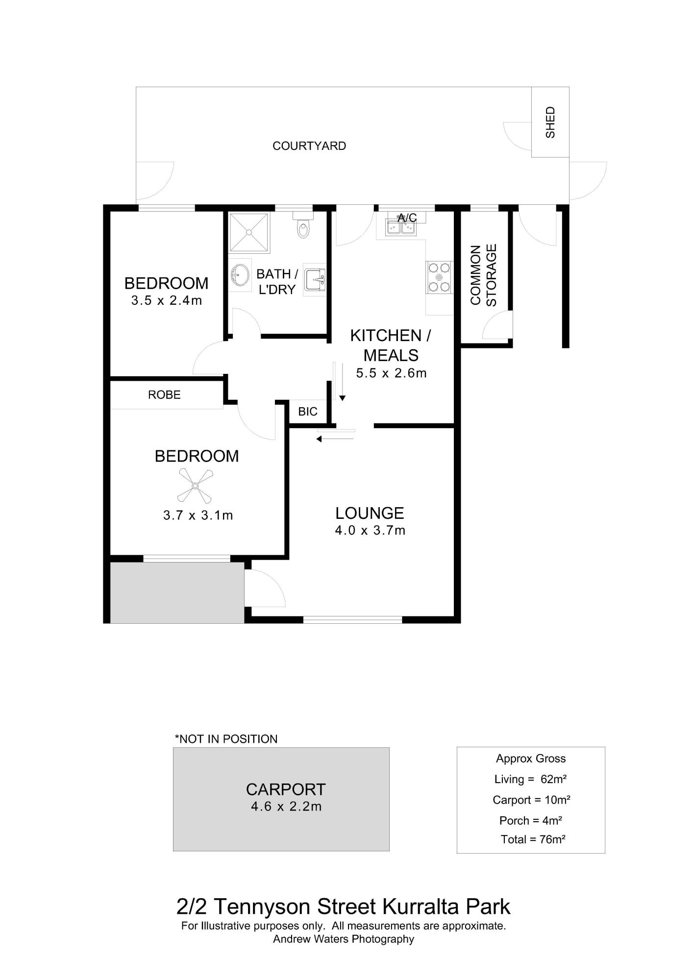 Floorplan of Homely unit listing, 2/2 Tennyson Street, Kurralta Park SA 5037