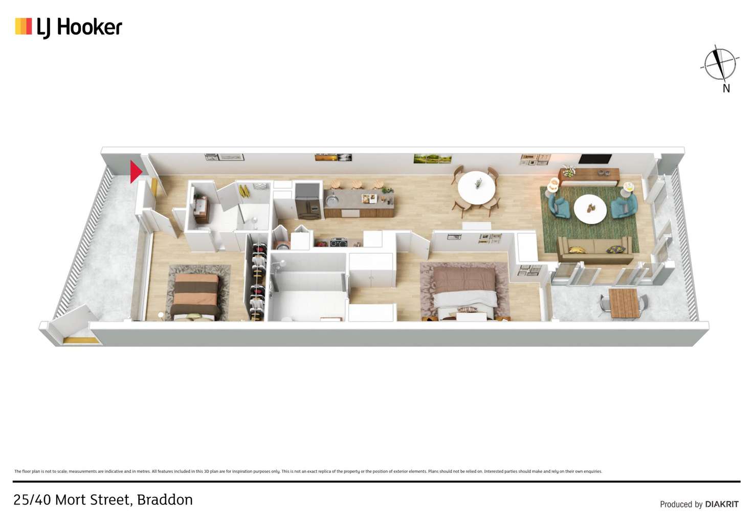 Floorplan of Homely apartment listing, 25/40 Mort Street, Braddon ACT 2612