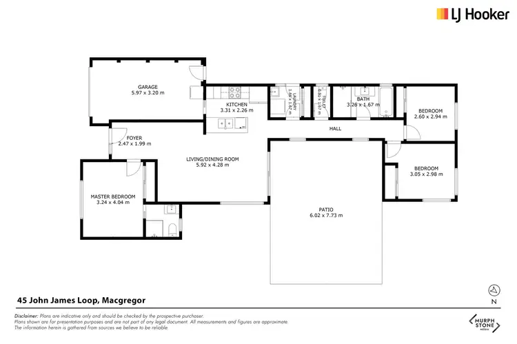 Floorplan of Homely house listing, 45 John James Loop, Macgregor ACT 2615