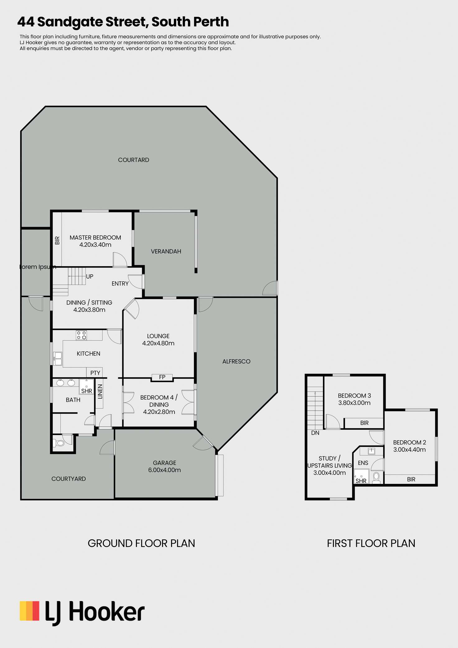 Floorplan of Homely house listing, 44 Sandgate Street, South Perth WA 6151