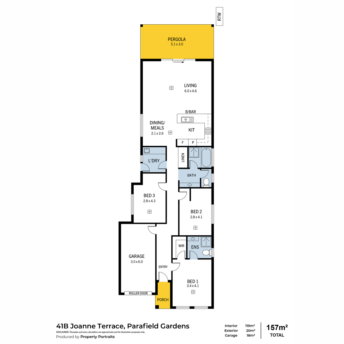 Floorplan of Homely house listing, 41b Joanne Terrace, Parafield Gardens SA 5107