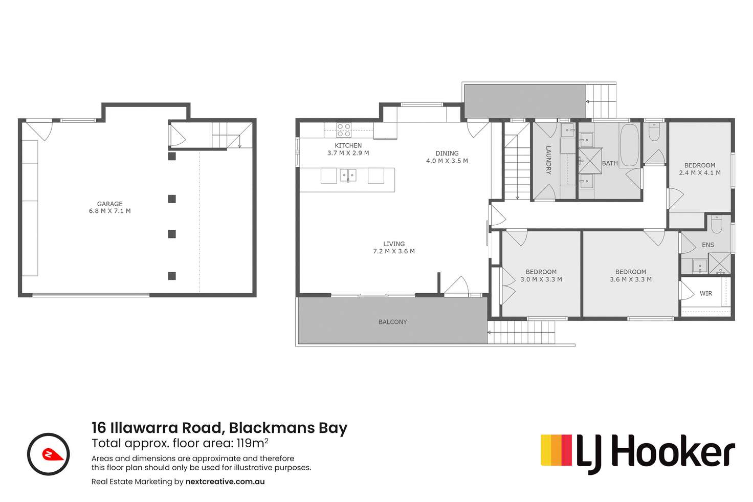 Floorplan of Homely house listing, 16 Illawarra Road, Blackmans Bay TAS 7052