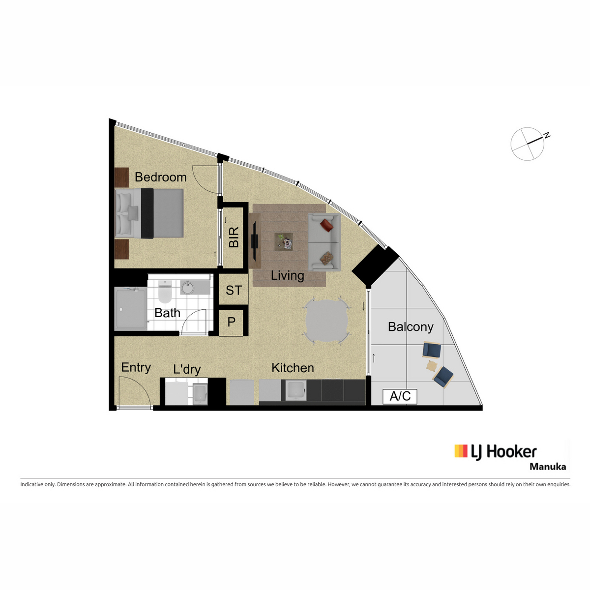 Floorplan of Homely apartment listing, 610/T3-1008 WO Furzer Street, Phillip ACT 2606
