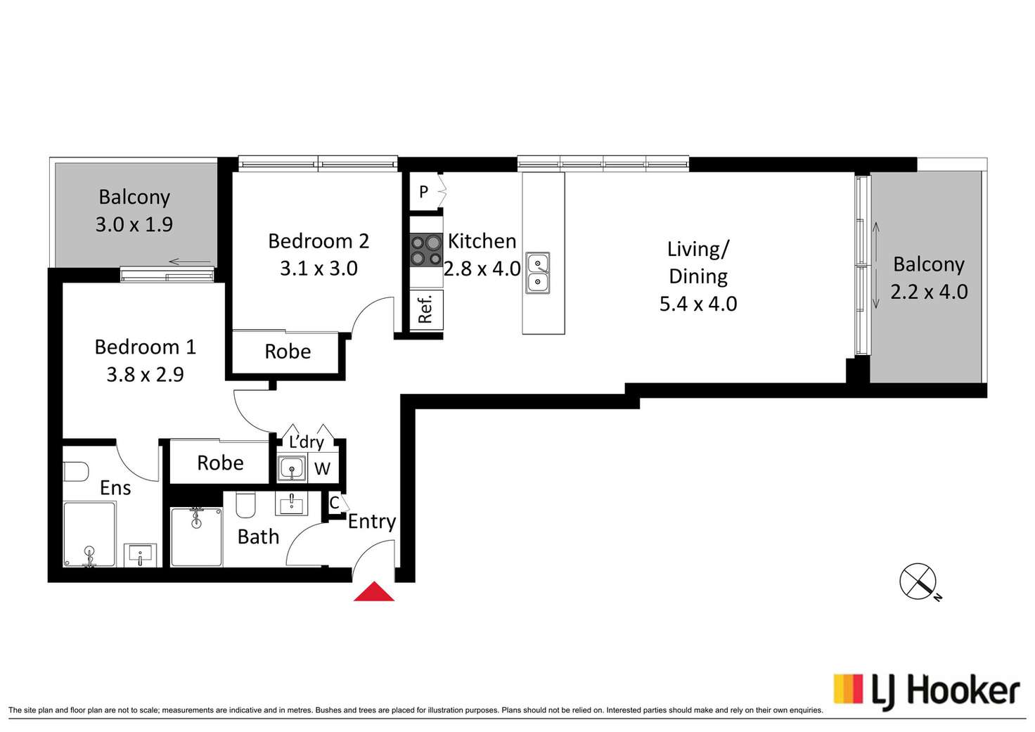 Floorplan of Homely apartment listing, 97/9 Irving Street, Phillip ACT 2606