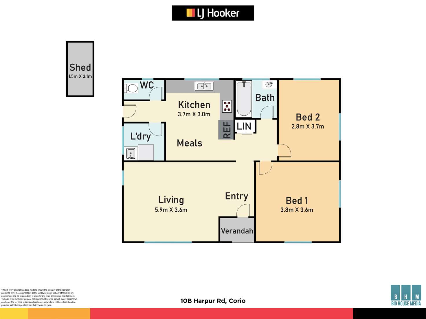 Floorplan of Homely house listing, 10B Harpur Road, Corio VIC 3214