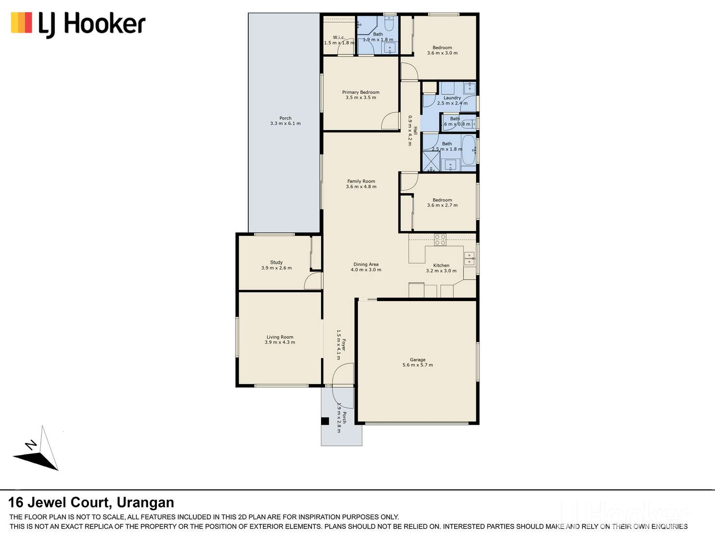 Floorplan of Homely house listing, 16 Jewel Court, Urangan QLD 4655