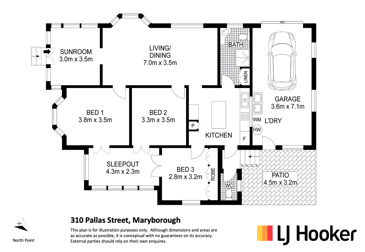 Floorplan of Homely house listing, 310 Pallas Street, Maryborough QLD 4650