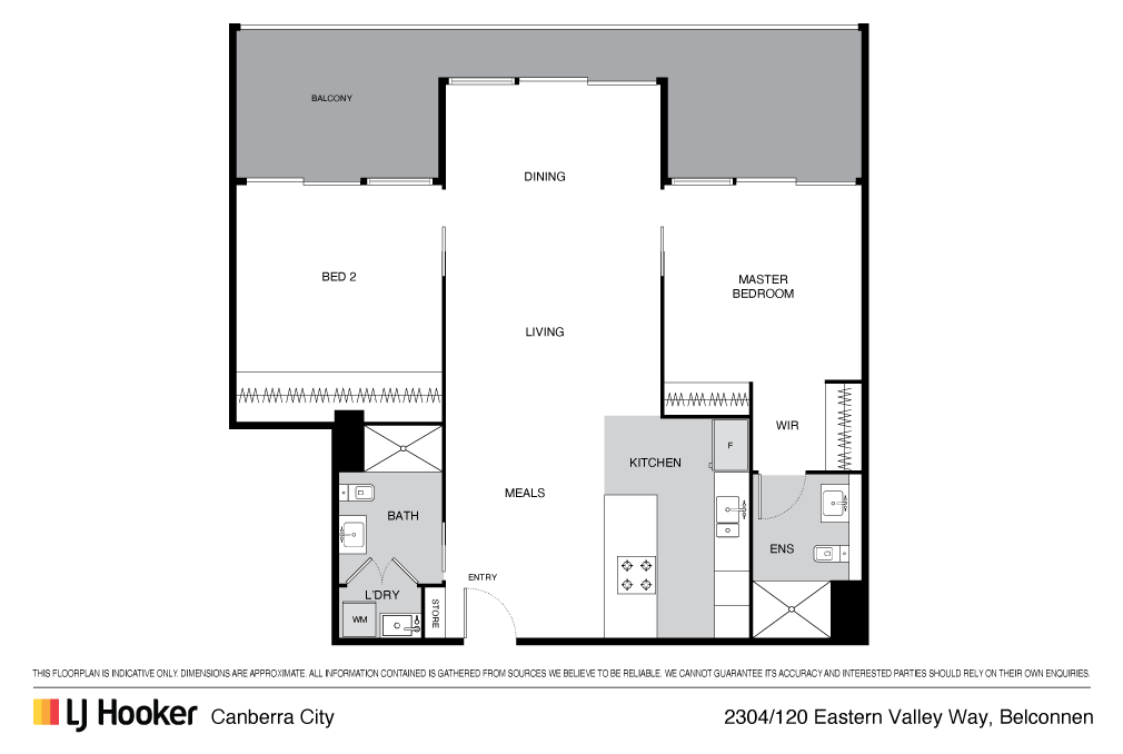 Floorplan of Homely apartment listing, 2304/120 Eastern Valley Way, Belconnen ACT 2617