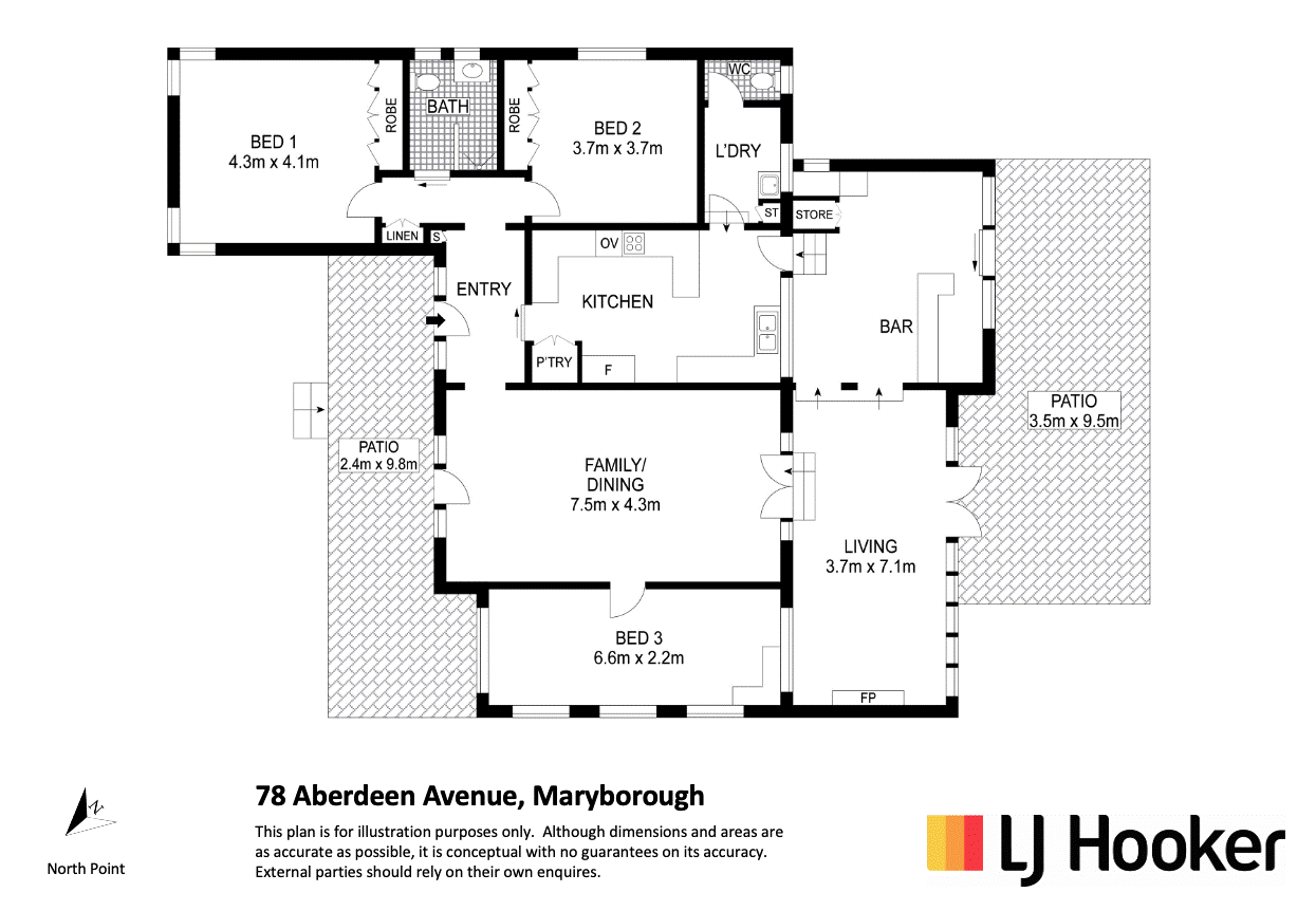 Floorplan of Homely house listing, 78 Aberdeen Avenue, Maryborough QLD 4650