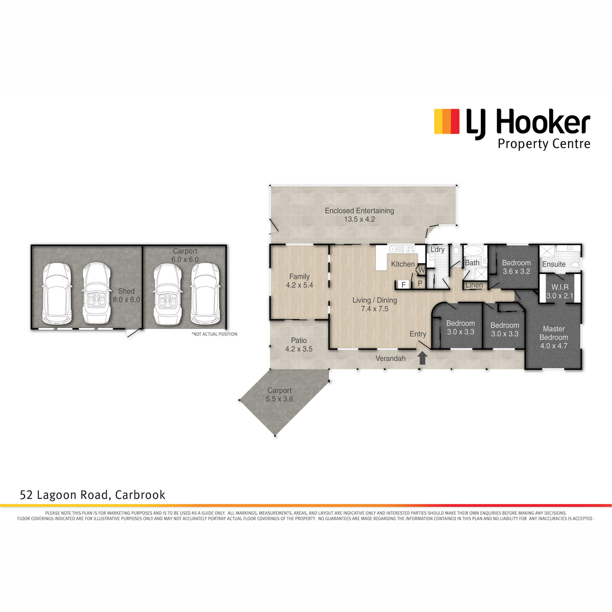 Floorplan of Homely acreageSemiRural listing, 52-58 Lagoon Road, Carbrook QLD 4130