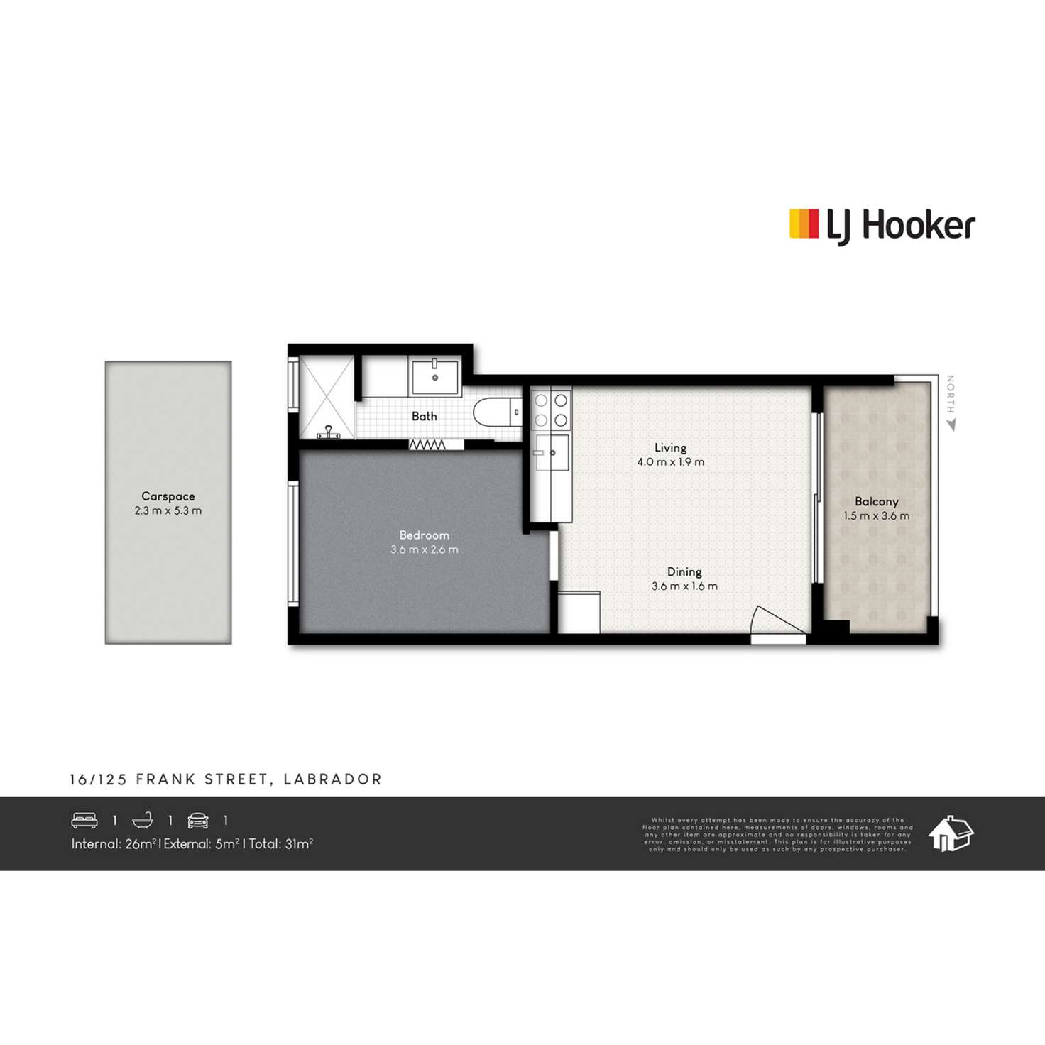 Floorplan of Homely unit listing, 16/125 Frank Street, Labrador QLD 4215