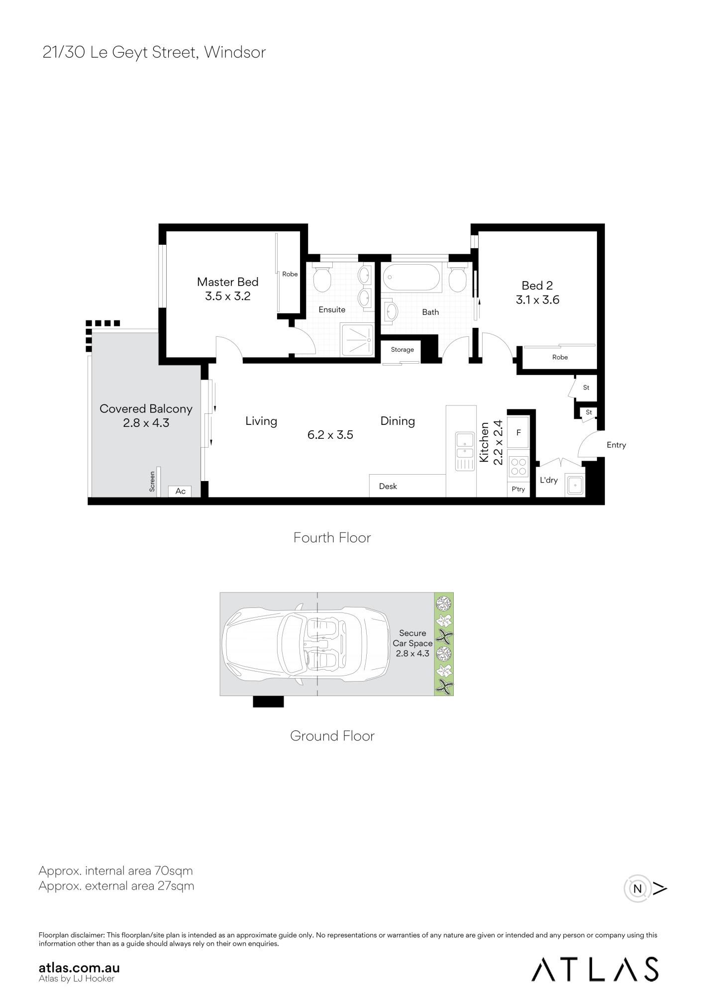 Floorplan of Homely unit listing, 21/30 Le Geyt Street, Windsor QLD 4030