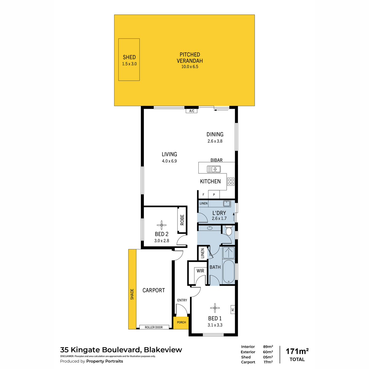 Floorplan of Homely house listing, 35 Kingate Boulevard, Blakeview SA 5114