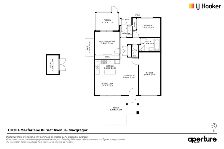 Floorplan of Homely townhouse listing, 10/204 Macfarlane Burnet Avenue, Macgregor ACT 2615