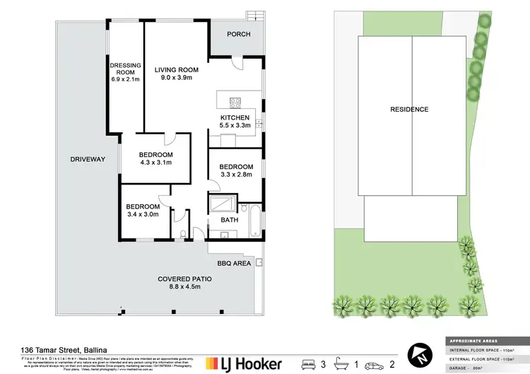 Floorplan of Homely house listing, 136 Tamar Street, Ballina NSW 2478