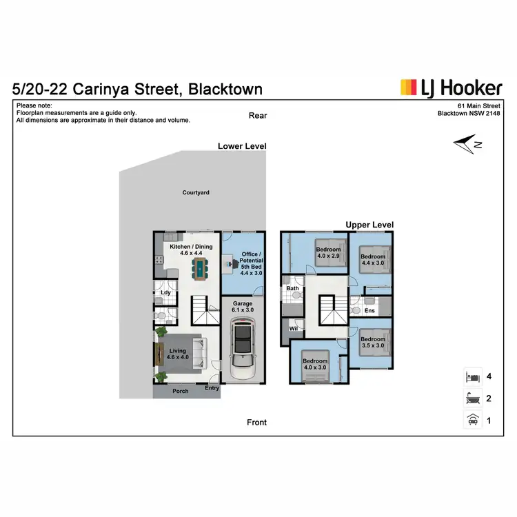 Floorplan of Homely townhouse listing, 5/20-22 Carinya Street, Blacktown NSW 2148