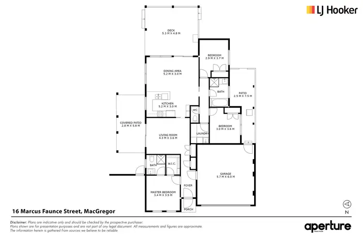 Floorplan of Homely house listing, 16 Marcus Faunce Street, Macgregor ACT 2615