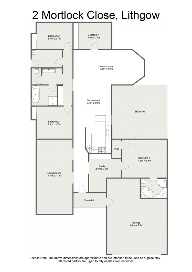 Floorplan of Homely house listing, 2 Mortlock Close, Lithgow NSW 2790