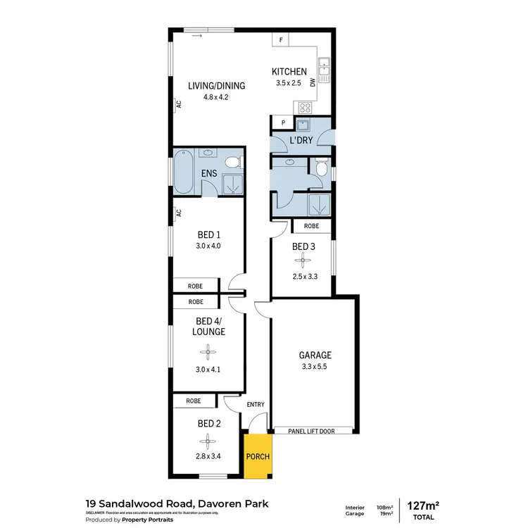Floorplan of Homely house listing, 19 Sandalwood Road, Davoren Park SA 5113