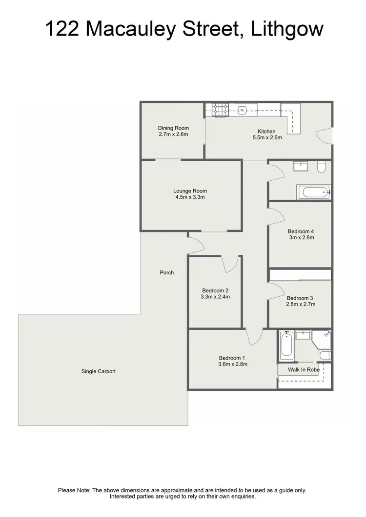 Floorplan of Homely house listing, 122 Macaulay Street, Lithgow NSW 2790